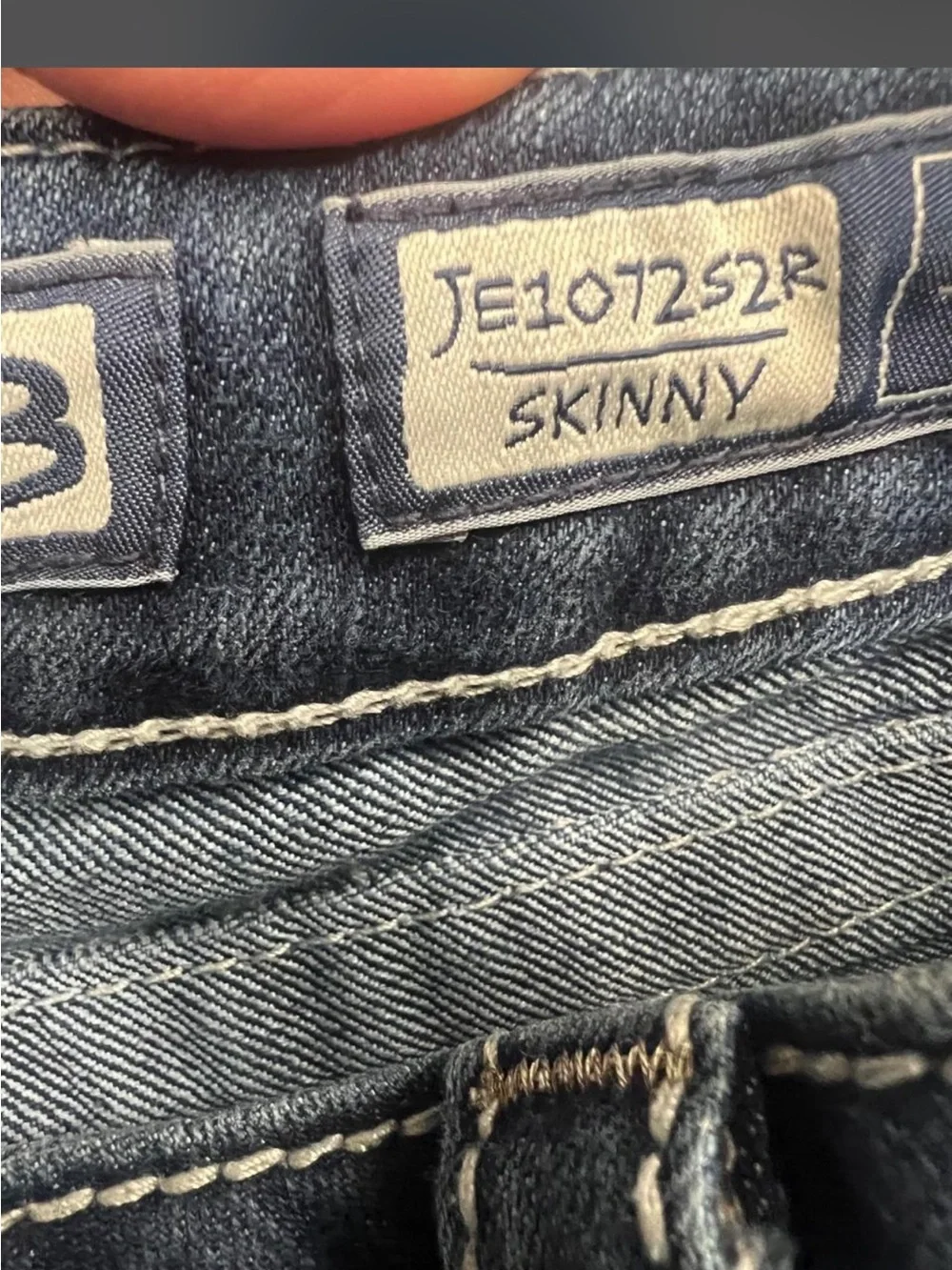 Miss Me Dark Blue Skinny Jeans with Contrast Stitching